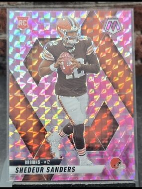 Panini Pink Holographic Shedeur Sanders Rookie Card